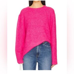 Pistola Ivy Crewneck Alpaca Blend Sweater Hot Pink XS